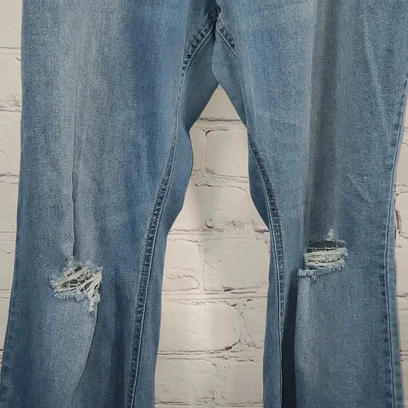 Tinseltown Jeans Boho Hippie Bootcut Stretchy Distressed Pull On Elastic Waist - Picture 3 of 12